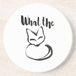 Wildly Punny — What the Fox? ミニマルなダジャレアート コースター