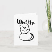 Wildly Punny — What the Fox? Minimalist Pun Art ノートカード (正面)