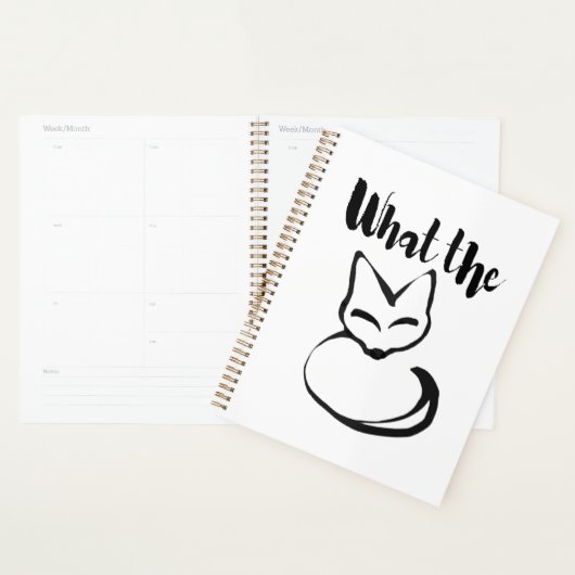 Wildly Punny — What the Fox? Minimalist Pun Art プランナー手帳 (ディスプレー)