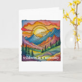 Wildness is a necessity save our public lands  カード (黄色い花)