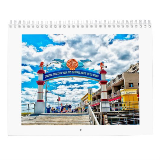 Wildwoodニュージャージーの写真のカレンダー カレンダー (裏面)