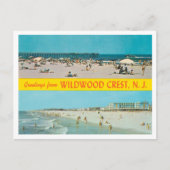 Wildwood Crest、ニュージャージーの旅行からの挨拶 ポストカード (正面)