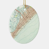 Wildwood NJ (1955年)のヴィンテージの地図 セラミックオーナメント (右)