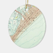 Wildwood NJ (1955年)のヴィンテージの地図 セラミックオーナメント (左)
