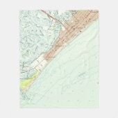 Wildwood NJ (1955年)のヴィンテージの地図 フリースブランケット (正面)