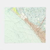 Wildwood NJ (1955年)のヴィンテージの地図 フリースブランケット (正面(横))