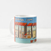 Wildwood NJ Old Postcard Mug コーヒーマグカップ (正面左)