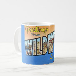 Wildwood NJ Vintage Postcard Mug コーヒーマグカップ