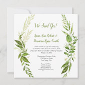 Wildwoods Botanicals ラスティック レセプションのみ 招待状 (正面)