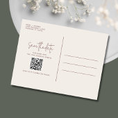 Wildwrower Bohoの結婚QRコード日付の保存 案内ポストカード