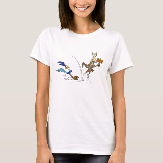 WILE E. COYOTE™とROAD RUNNER™ポゴスティック Tシャツ (正面)