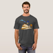 WILE E. COYOTE™とROAD RUNNER™大きい石 Tシャツ (正面フル)