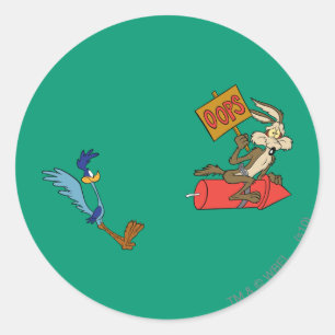 WILE E. COYOTE™とROAD RUNNER™ ACMEロケット ラウンドシール