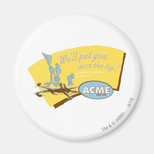 WILE E. COYOTE™とROAD RUNNER™ Acme マグネット (正面)