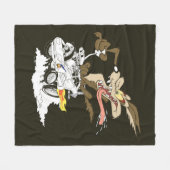 WILE E. COYOTE™ クレイジードライバー フリースブランケット (正面(横))