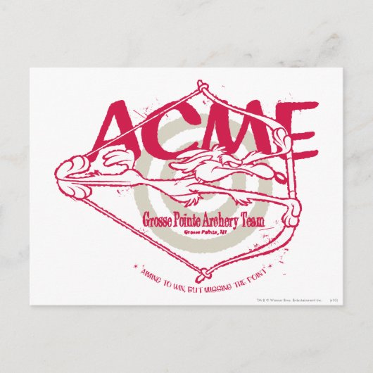 WILE E. COYOTE™グロスポインテアーチェリーチーム ポストカード (正面)