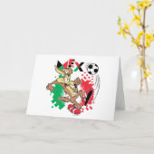 WILE E. COYOTE™ チームメキシコ サッカー グラフィック カード (黄色い花)