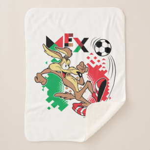 WILE E. COYOTE™ チームメキシコ サッカー グラフィック シェルパブランケット