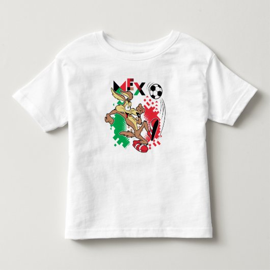 WILE E. COYOTE™ チームメキシコ サッカー グラフィック トドラーTシャツ (正面)