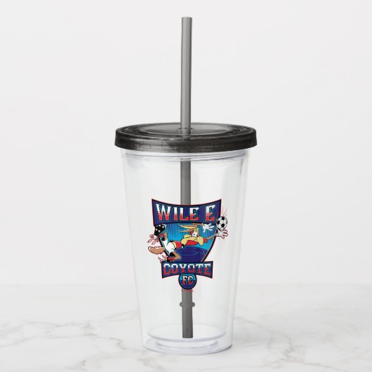 WILE E. COYOTE™ フットボールクラブ バッジ アクリルタンブラー (正面)