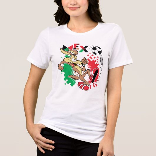 WILE E. COYOTE™ メキシコ代表サッカーデザイン トライブレンドTシャツ (正面)
