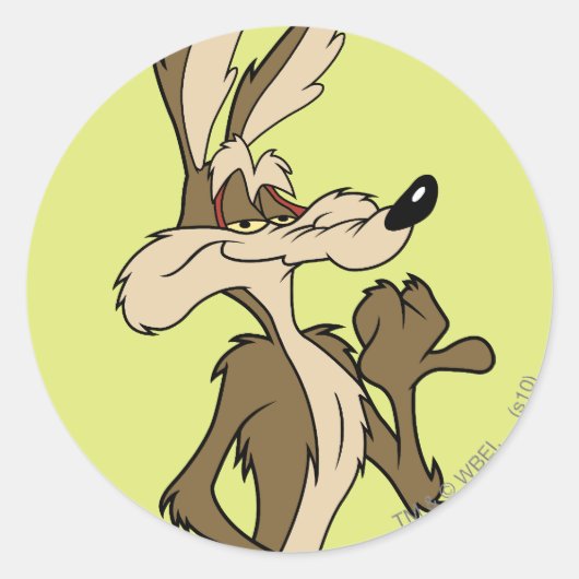 WILE E. COYOTE™ルッキング誇りを持った ラウンドシール (正面)