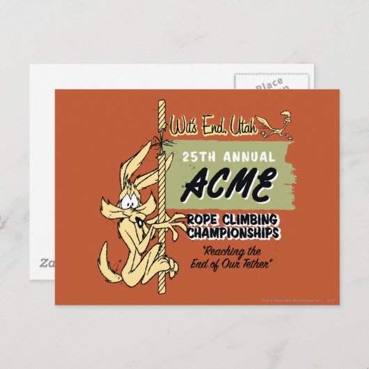 WILE E. COYOTE™ロープ登山選手権大会 ポストカード (正面/裏面)