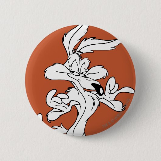 WILE E. COYOTE™嬉しい 缶バッジ (正面)