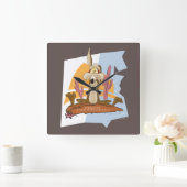 WILE E. COYOTE™ (肉食性重症) スクエア壁時計 (ホーム)