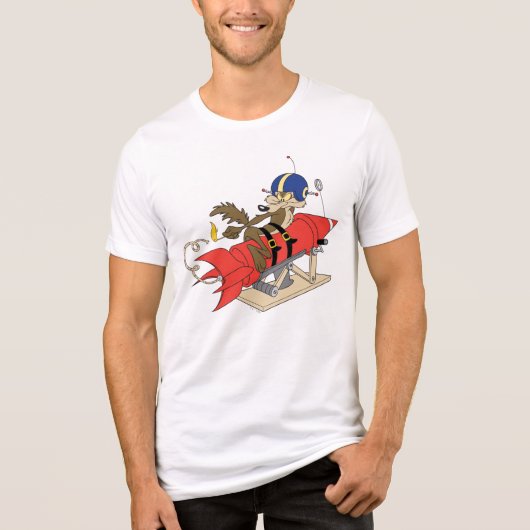 WILE E. COYOTE™赤ロケット発射装置 トライブレンドTシャツ (正面)