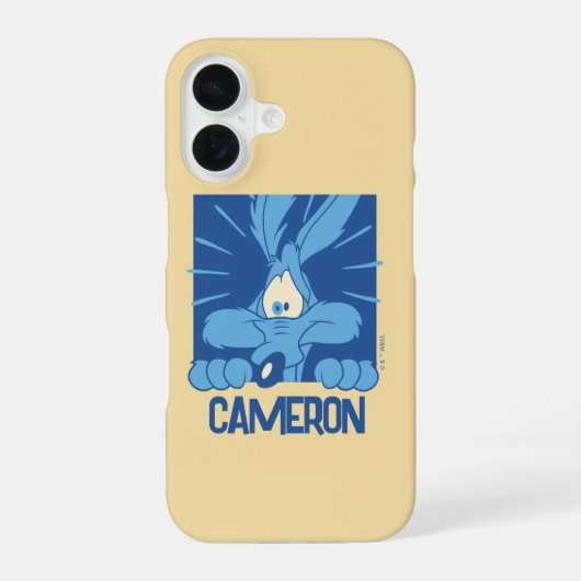 WILE E. COYOTE™ 驚きの表情 iPhone 16ケース (裏面)