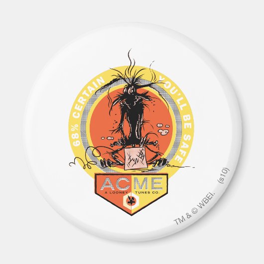 WILE E. COYOTE™ Acme - 68%安心 マグネット (正面)