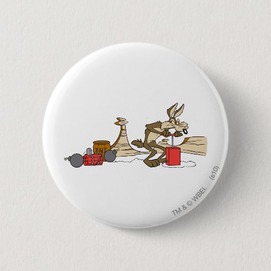 Wile E Coyote Acme Products 11 2 缶バッジ (正面)