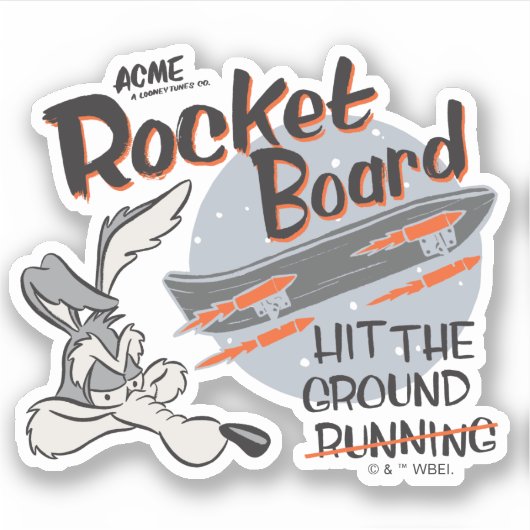 WILE E. COYOTE™ ACME Rocket Board シール (正面)
