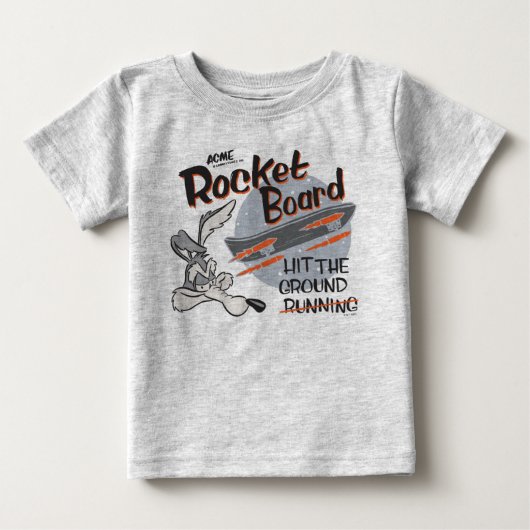 WILE E. COYOTE™ ACME Rocket Board ベビーTシャツ (正面)
