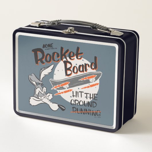 WILE E. COYOTE™ ACME Rocket Board メタルランチボックス (正面)