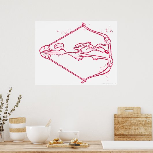 Wile E. Coyote Distressed Archery ポスター (キッチン)