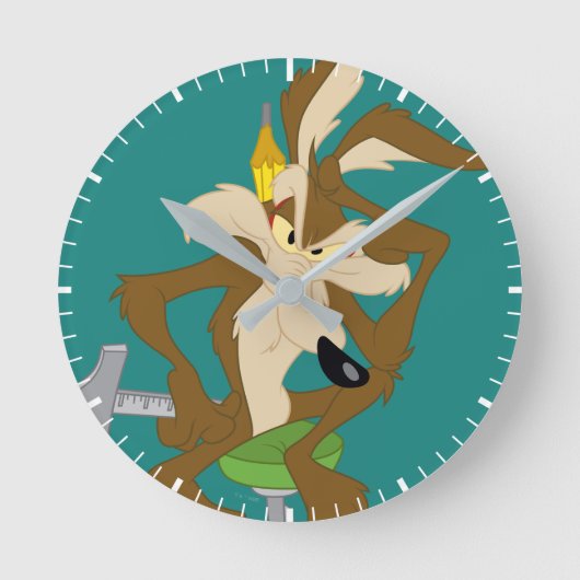 WILE E. COYOTE™ Planning ラウンド壁時計 (正面)