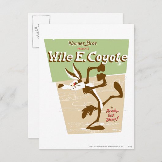 WILE E. COYOTE™ Ready, Set, Zoom! ポストカード (正面/裏面)