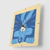 WILE E. COYOTE™ Shocked Expression スクエア壁時計 (傾斜)