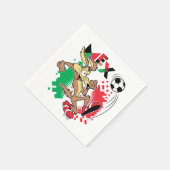 WILE E. COYOTE™ Team Mexico Soccer Graphic スタンダードカクテルナプキン (角)