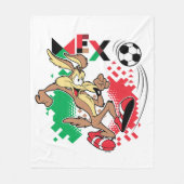 WILE E. COYOTE™ Team Mexico Soccer Graphic フリースブランケット (正面)