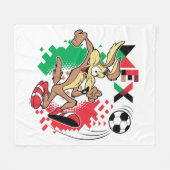 WILE E. COYOTE™ Team Mexico Soccer Graphic フリースブランケット (正面(横))