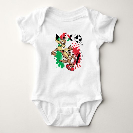 WILE E. COYOTE™ Team Mexico Soccer Graphic ベビーボディスーツ (正面)