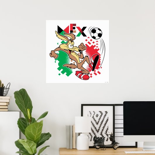 WILE E. COYOTE™ Team Mexico Soccer Graphic ポスター (ホームオフィス)