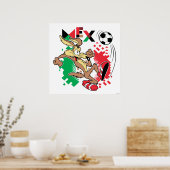 WILE E. COYOTE™ Team Mexico Soccer Graphic ポスター (キッチン)