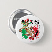 WILE E. COYOTE™ Team Mexico Soccer Graphic 缶バッジ (正面&裏面)