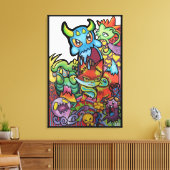 Wiley Ways Of The World By Squid Fear City キャンバスプリント (インサイチュ (リビング))