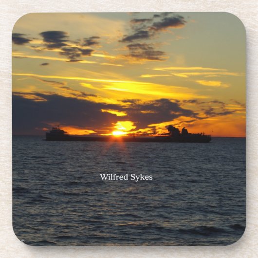 Wilfred Sykes sunset 6懸命プラスチックのコースター コースター (正面)