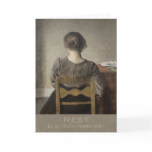 Wilhelm Hammershoi Rest CC0693グリーティングカード